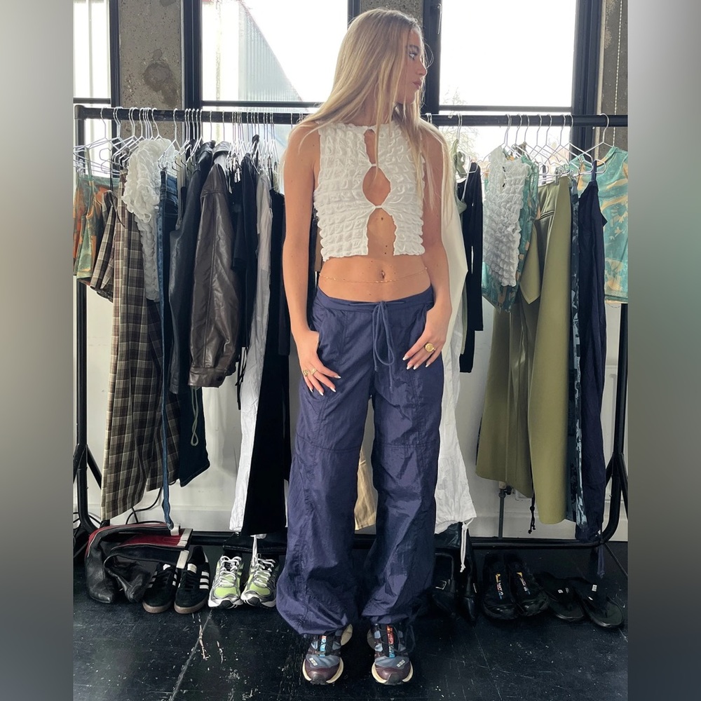 MOTEL X OLIVIA NEILL PHIL TROUSER IN PARACHUTE NAVY